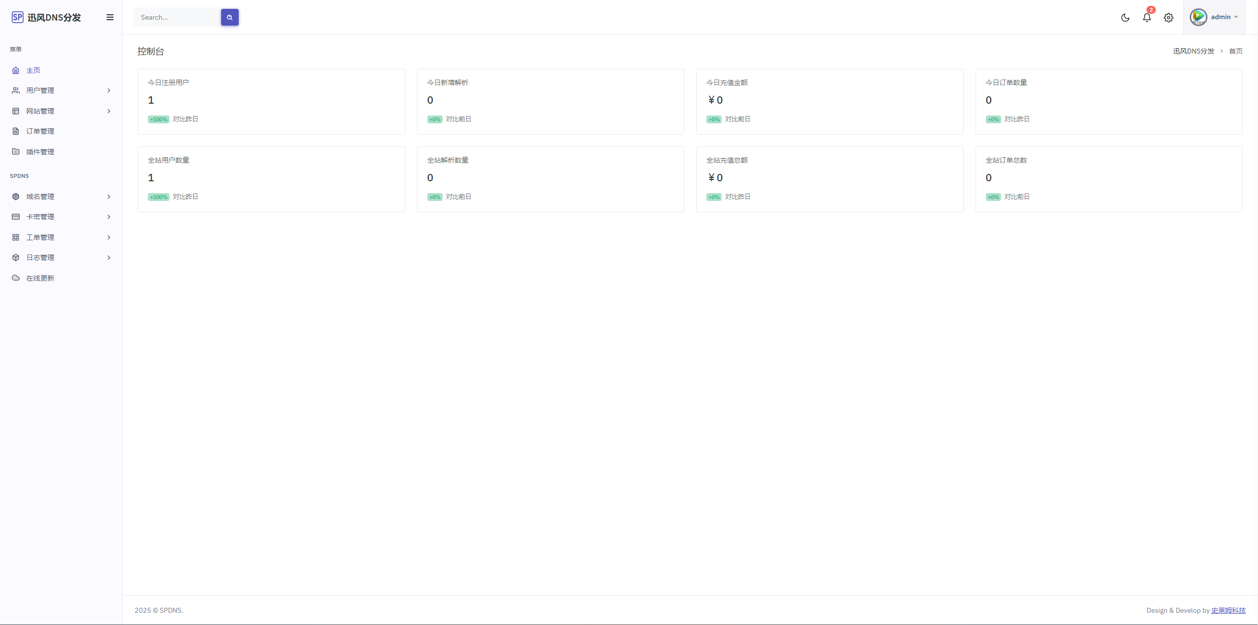 迅风二级域名分发系统源码最新开心版-伏羲SAAS