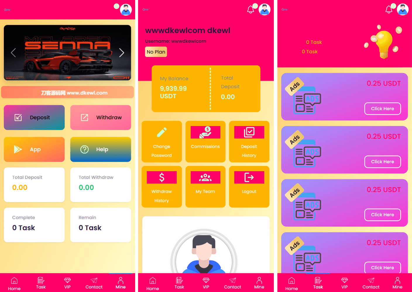 SENNA海外广告奖励投资理财源码/附详细教程-伏羲SAAS