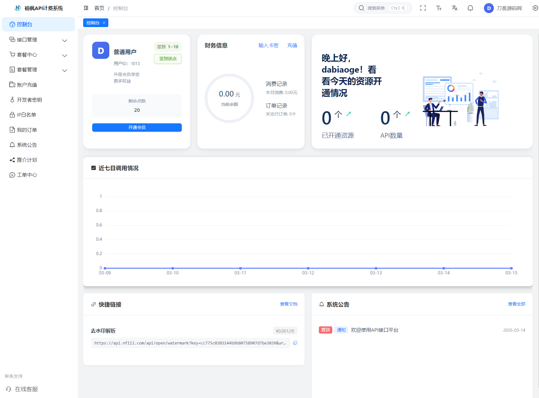 2026全新UI解析计费系统源码 附教程-伏羲SAAS