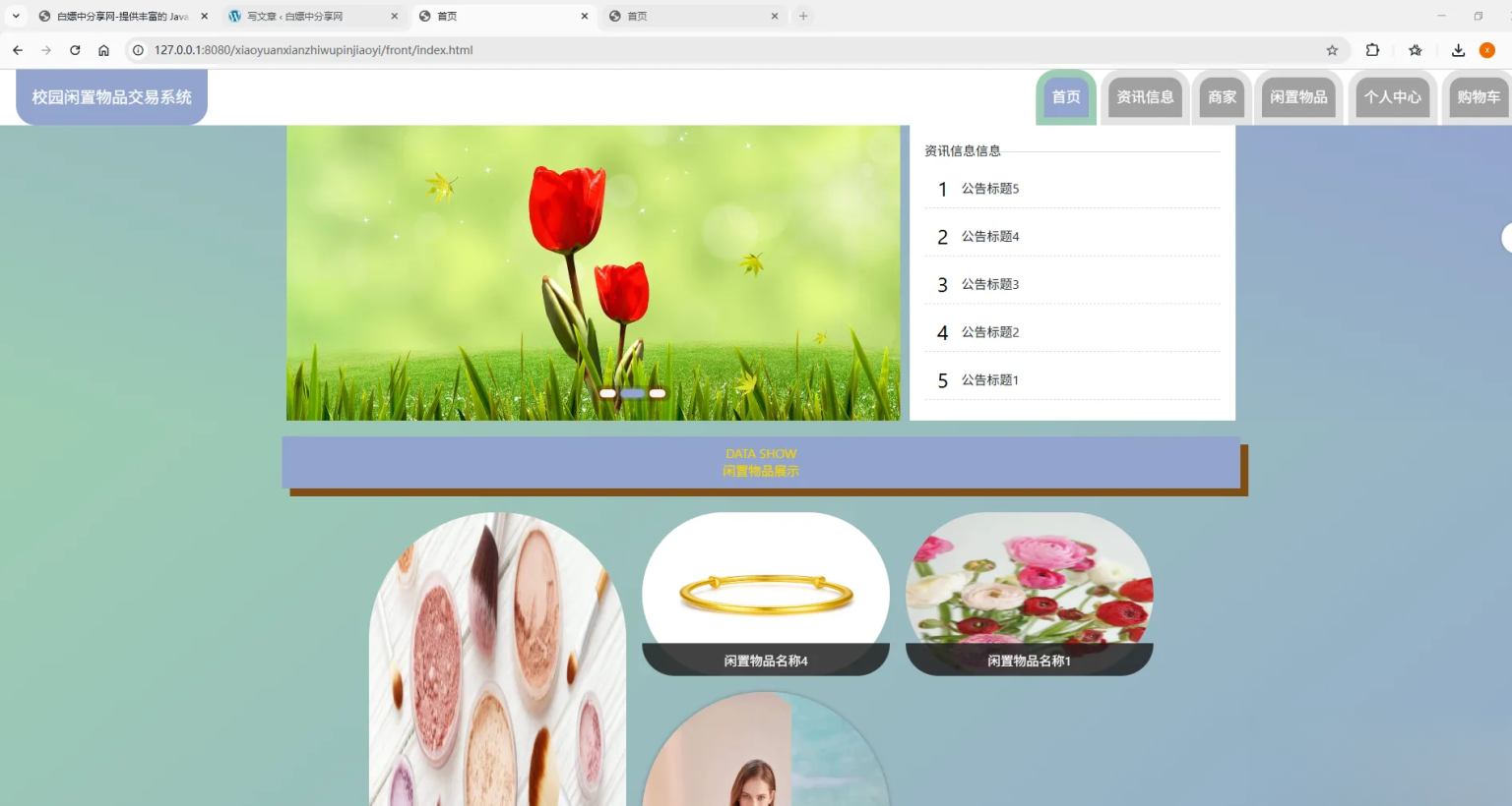 基于Spring Boot的校园闲置物品交易系统代码-伏羲SAAS