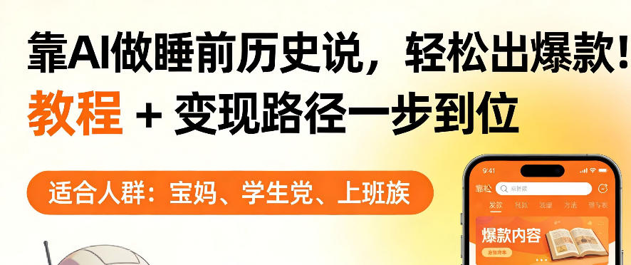 靠AI做睡前历史解说，轻松出爆款！教程+变现路径一步到位，单个视频收益1K+【揭秘】-伏羲SAAS