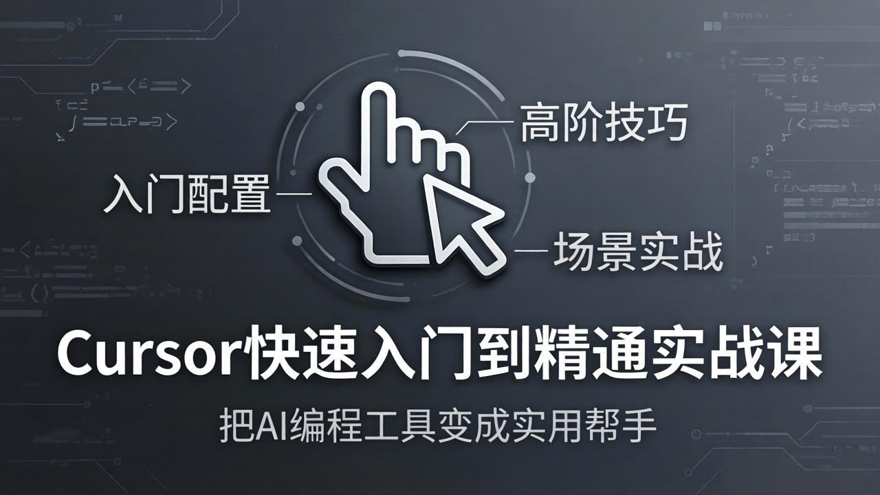 Cursor快速入门到精通实战课:入门配置+高阶技巧+场景实战,把AI编程工具变成实用帮手-伏羲SAAS